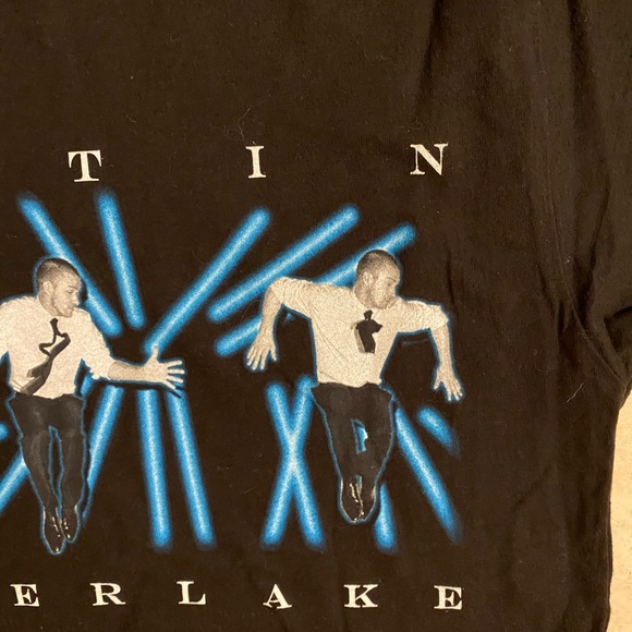 Justin Timberlake 2007 Concert Tour Black Short Sleeve T Shirt Womens S - Picture 10 of 11
